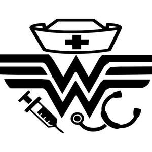 Wonder Woman Nurse car truck auto vinyl decal sticker black